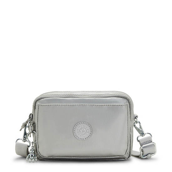 Kipling Abanu Multi Metallic Convertible Crossbody Bag Väska Silver | SE 1176KO